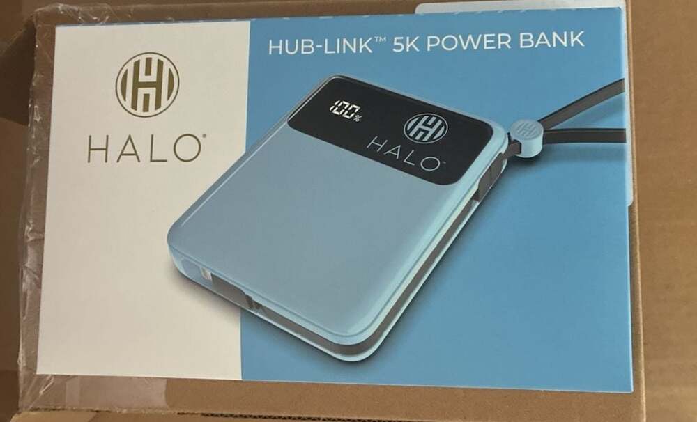 Halo Hub-LINK 5K Power Bank 5000mAh Portable Charger with Built-In Cables
